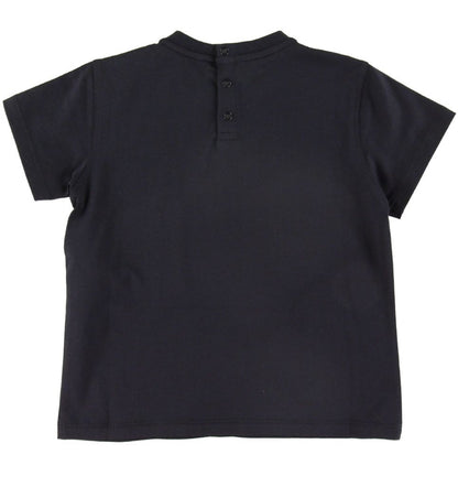 Navy T-Shirt With Grey Logo