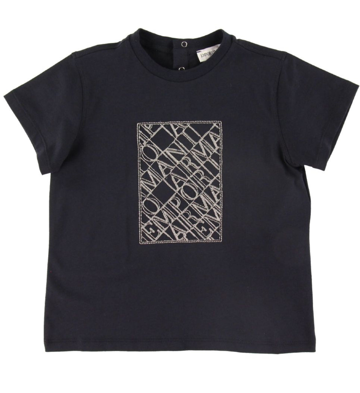 Navy T-Shirt With Grey Logo