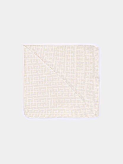 Monogram Jacquard Knit Baby Blanket