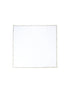 White square with a gold border on a white background