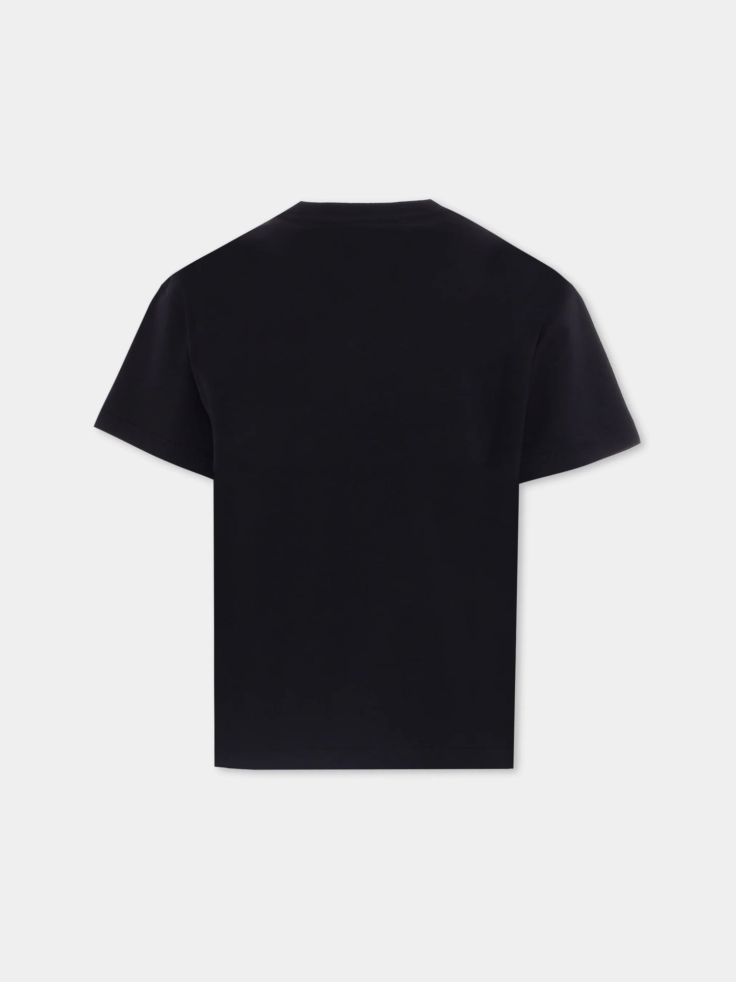 Kids’ Cotton Crew-Neck Tee with Balmain Paris Logo Print