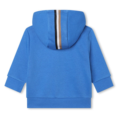 Brushed Cotton Hooded Cardigan