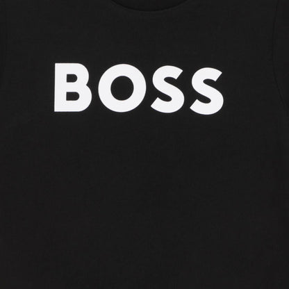 Cotton Jersey Short Sleeve T-Shirt with Shoulder Snap and Logo