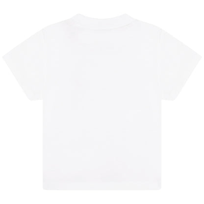 Cotton Jersey Short Sleeve T-Shirt with Shoulder Snap and Logo