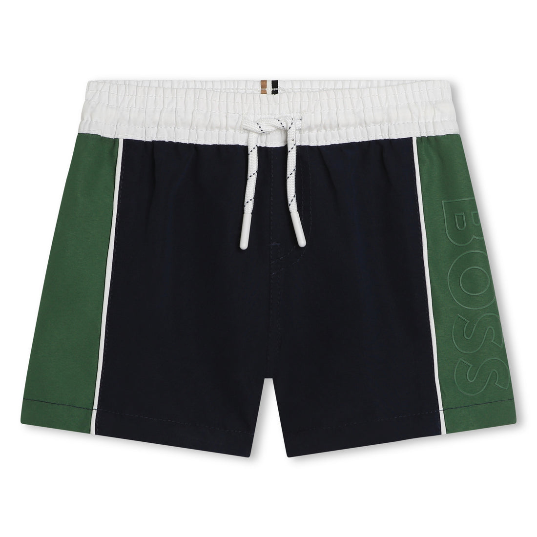 Polyester Swim Shorts with Contrast Waistband