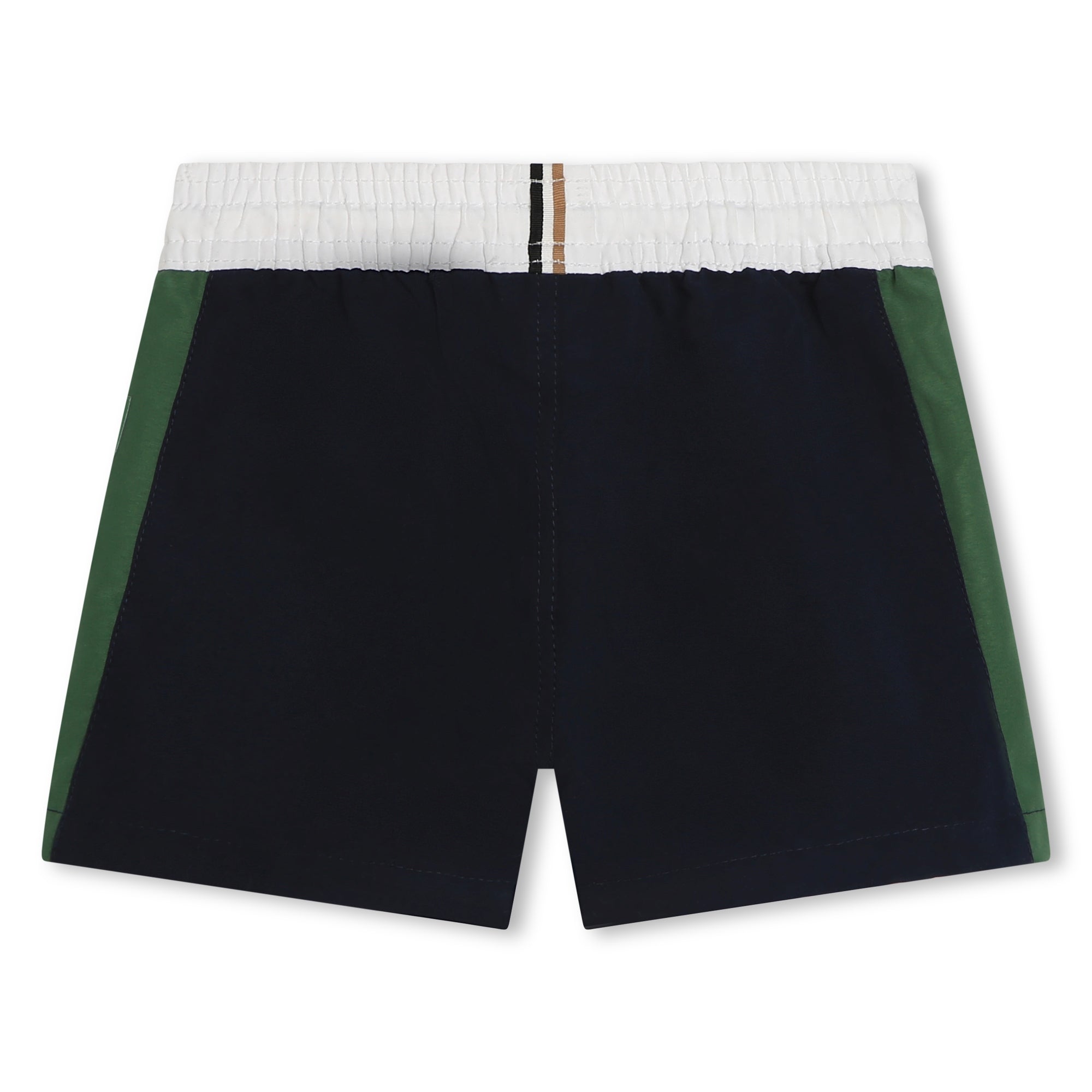 Hugo Boss Polyester Swim Shorts with Contrast Waistband and Printed Logo | Schools Out