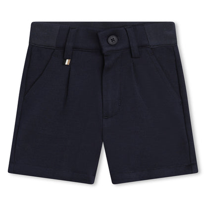 Hugo Boss Chain-Weave Viscose Blend Bermuda Shorts with Elasticated Waistband | Schools Out