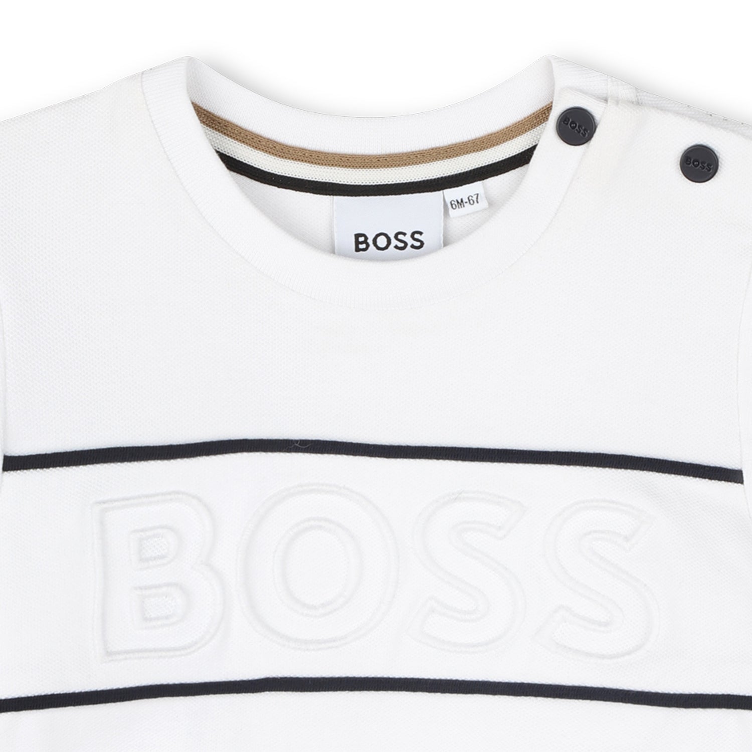 Hugo Boss Short Sleeve Cotton-Elastane Piqué Tee-Shirt with Embroidered Logo | Schools Out