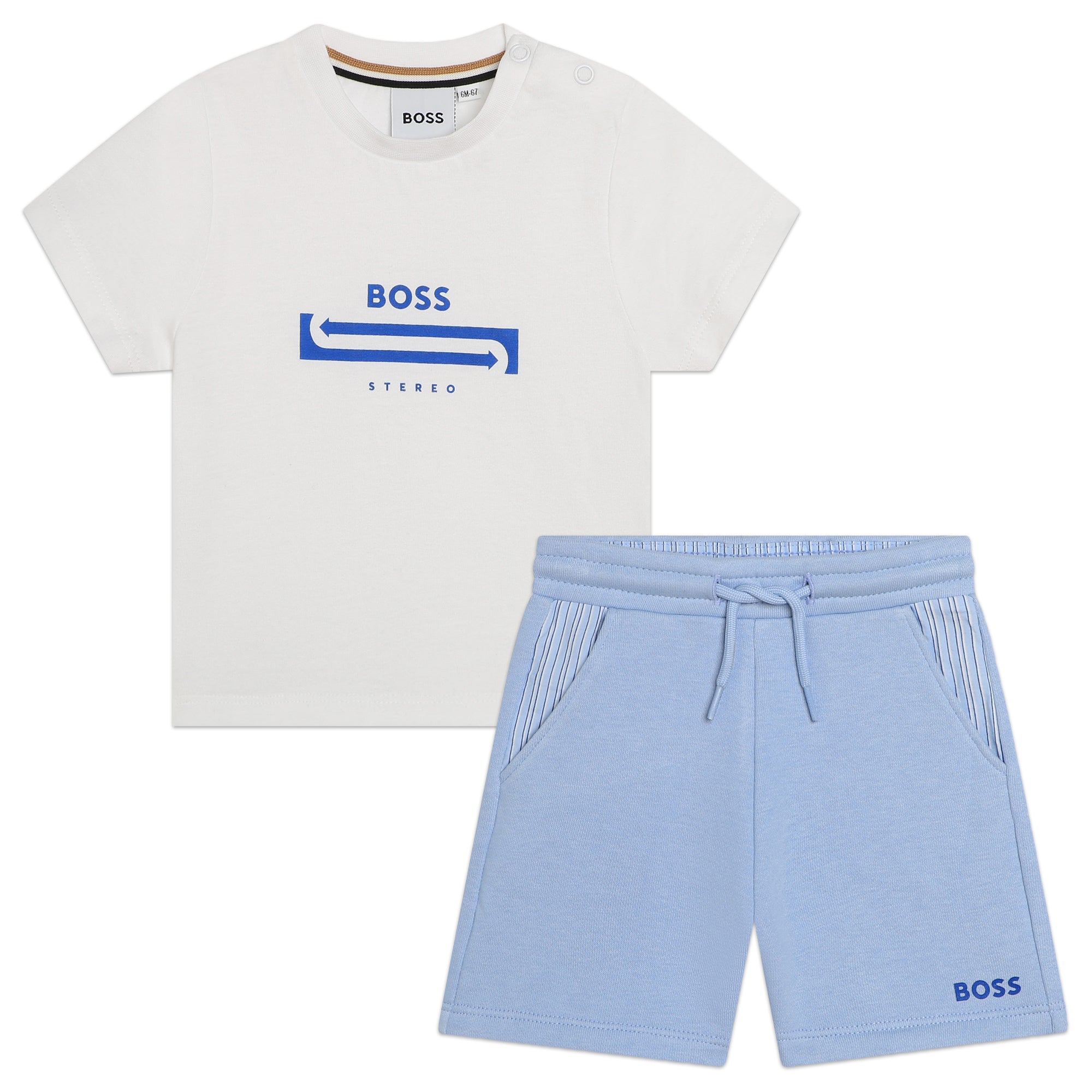 Hugo Boss T-Shirt and Fleece Shorts Set with Fancy Illustration | Schools Out