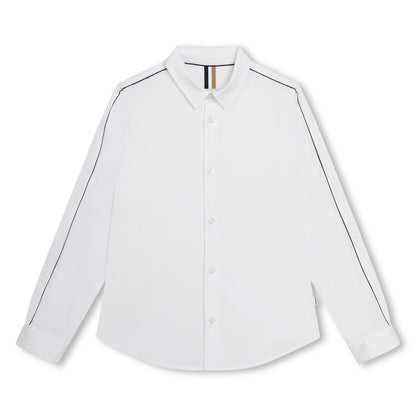 Hugo Boss Long Sleeved Slim Fit Shirt with Contrast Piping | Schools Out