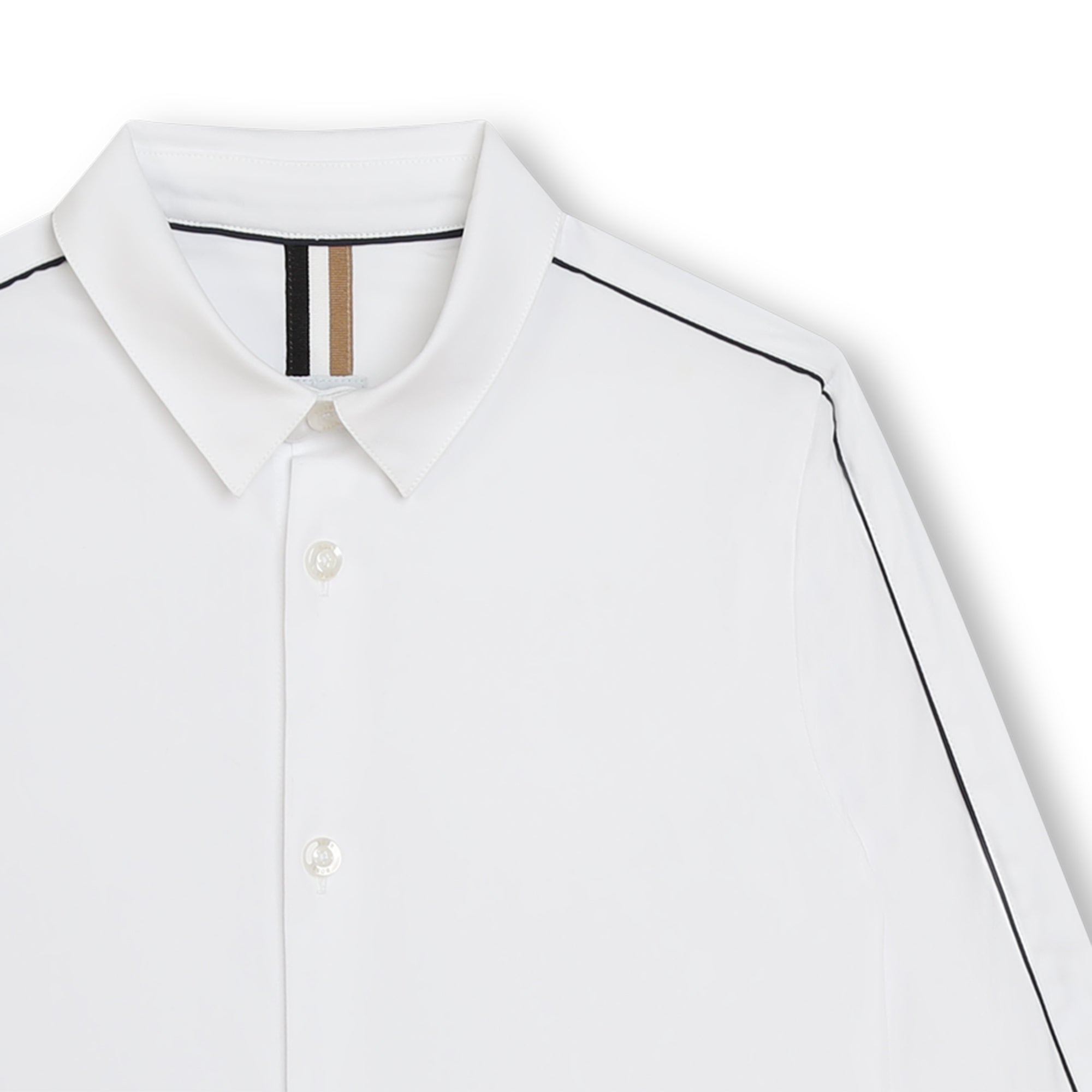 Hugo Boss Long Sleeved Slim Fit Shirt with Contrast Piping | Schools Out