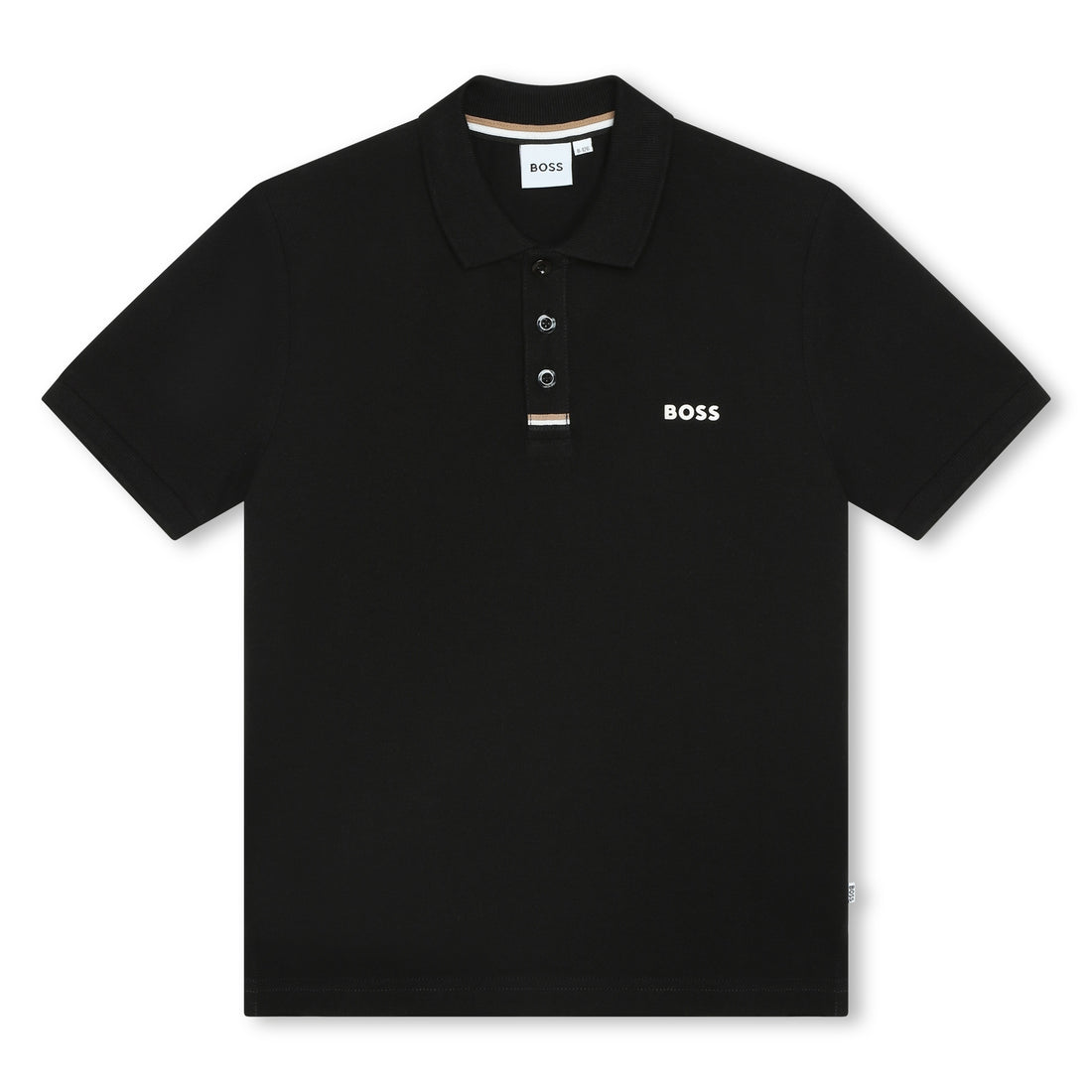Short Sleeve Polo with Braid Collar