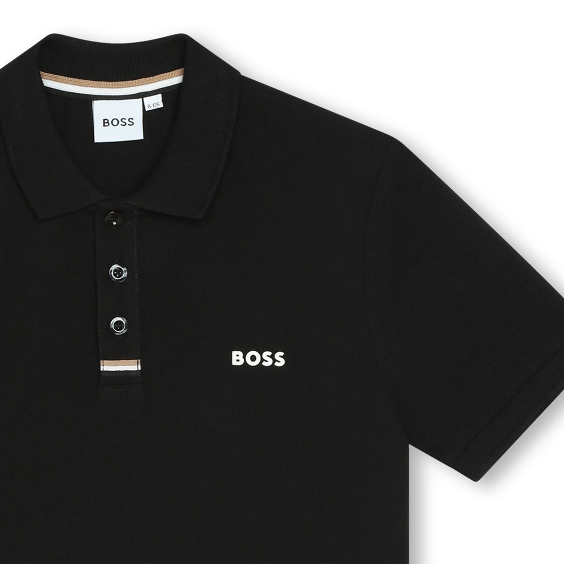 Short Sleeve Polo with Braid Collar