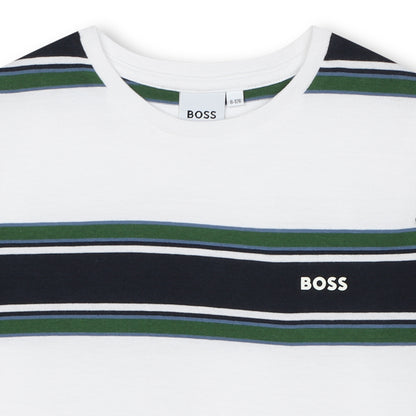 Striped Logo Cotton Tee