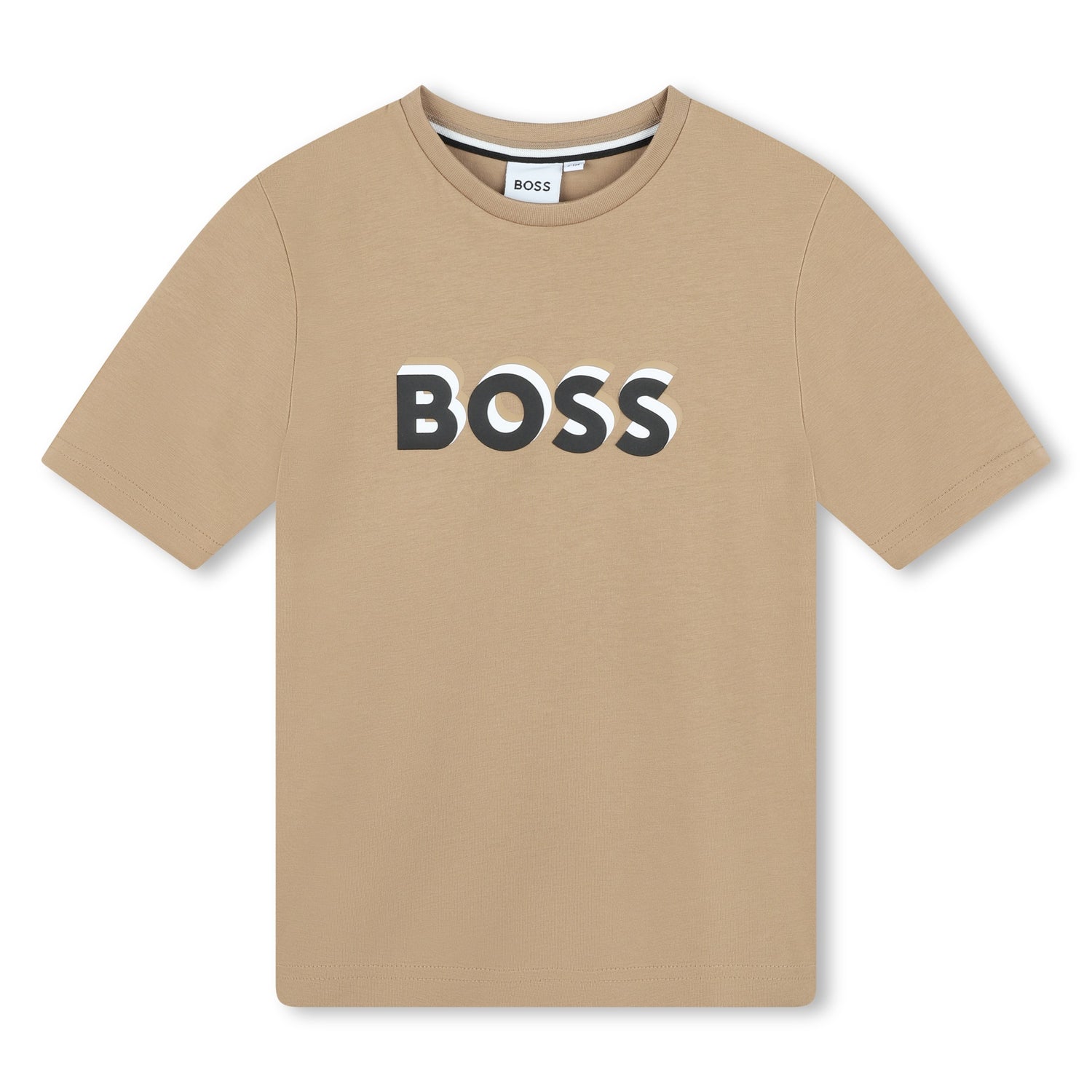 Hugo Boss Short Sleeve Cotton Tee-Shirt with Embossed Logo | Schools Out