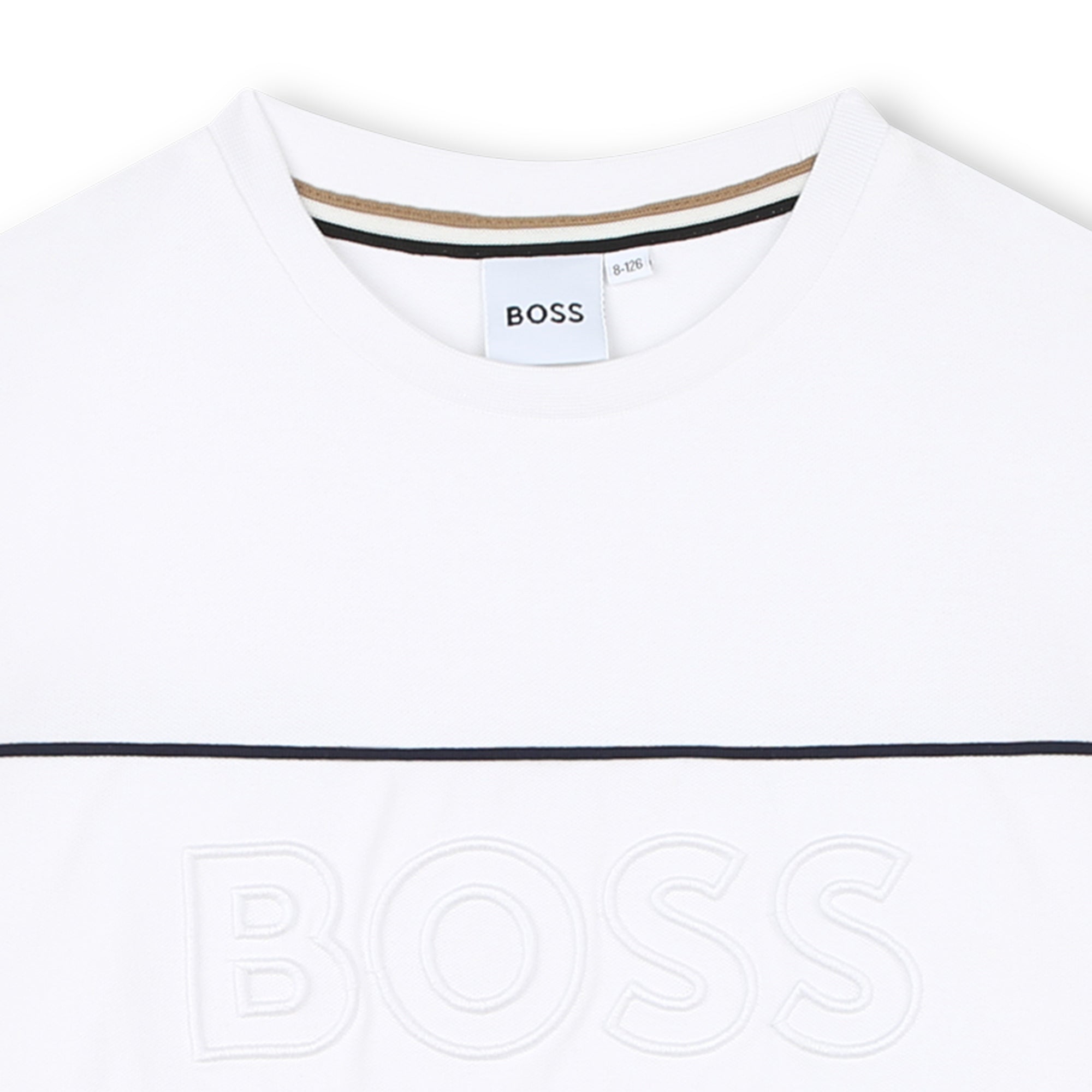 Hugo Boss Short Sleeve Piqué Cotton-Elastane Tee-Shirt with Contrast Piping | Schools Out