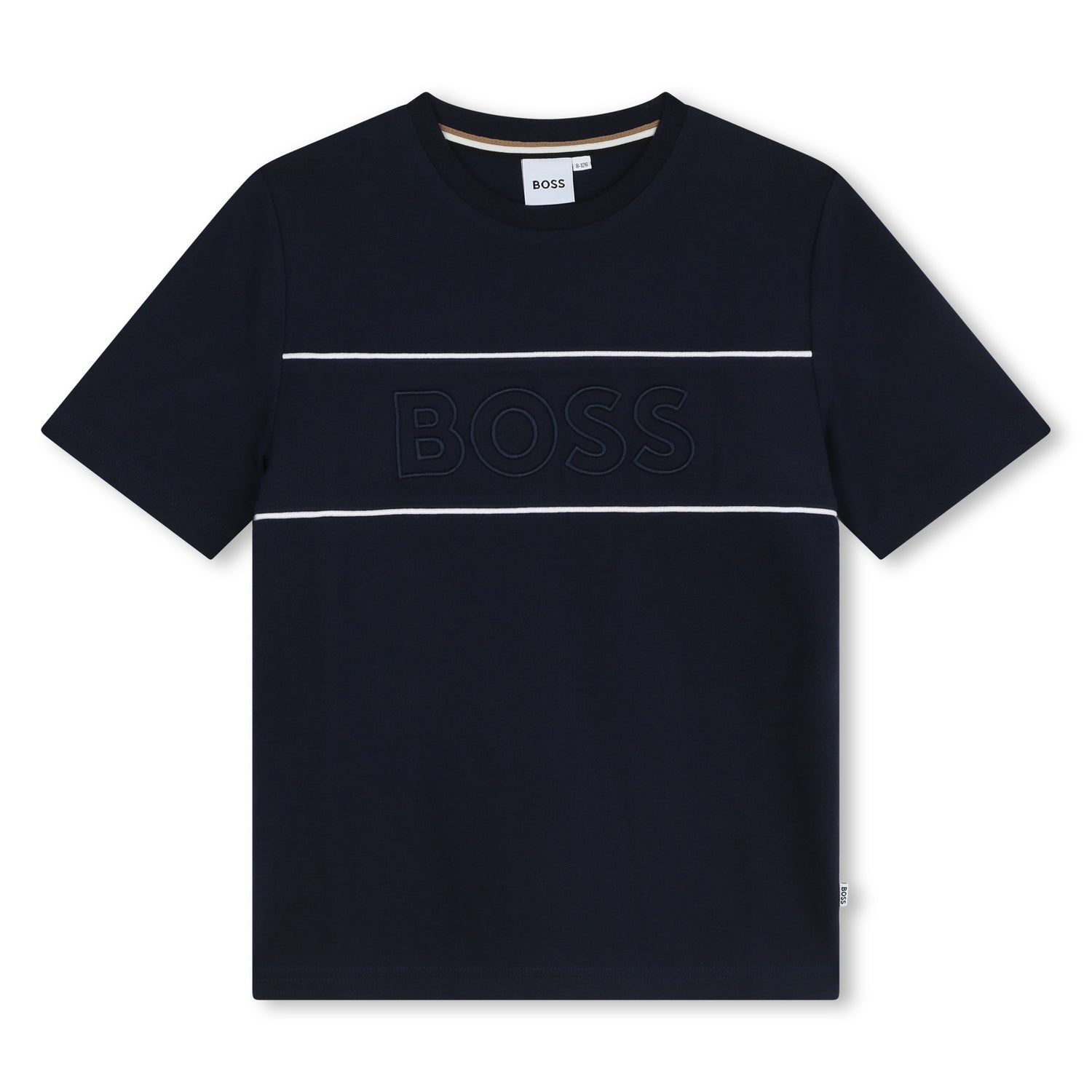 Hugo Boss Short Sleeve Piqué Cotton-Elastane Tee-Shirt with Contrast Piping | Schools Out