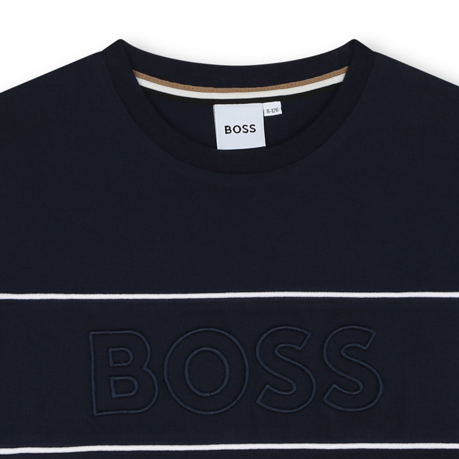 Hugo Boss Short Sleeve Piqué Cotton-Elastane Tee-Shirt with Contrast Piping | Schools Out