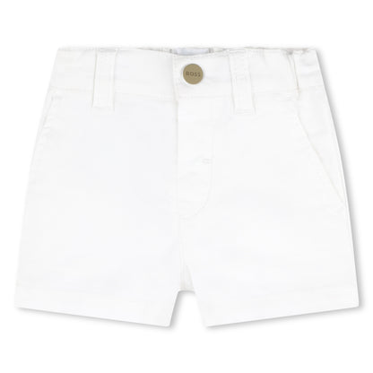 Hugo Boss Striped Cotton Twill Shorts and Tank Top Set with Embroidered Details | Schools Out