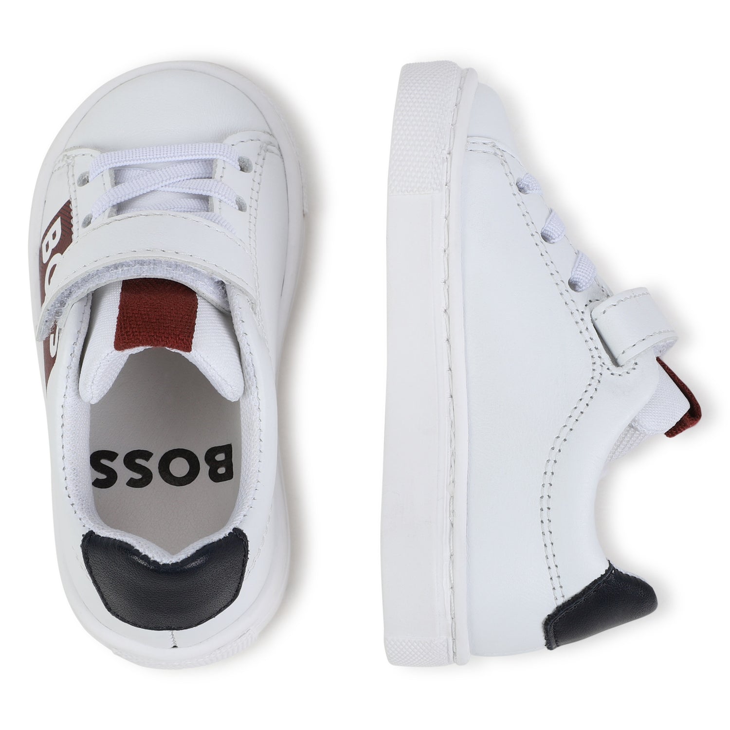 Hugo Boss Cow Leather Trainers with Elastic Laces and Hook-and-Loop Closure | Schools Out