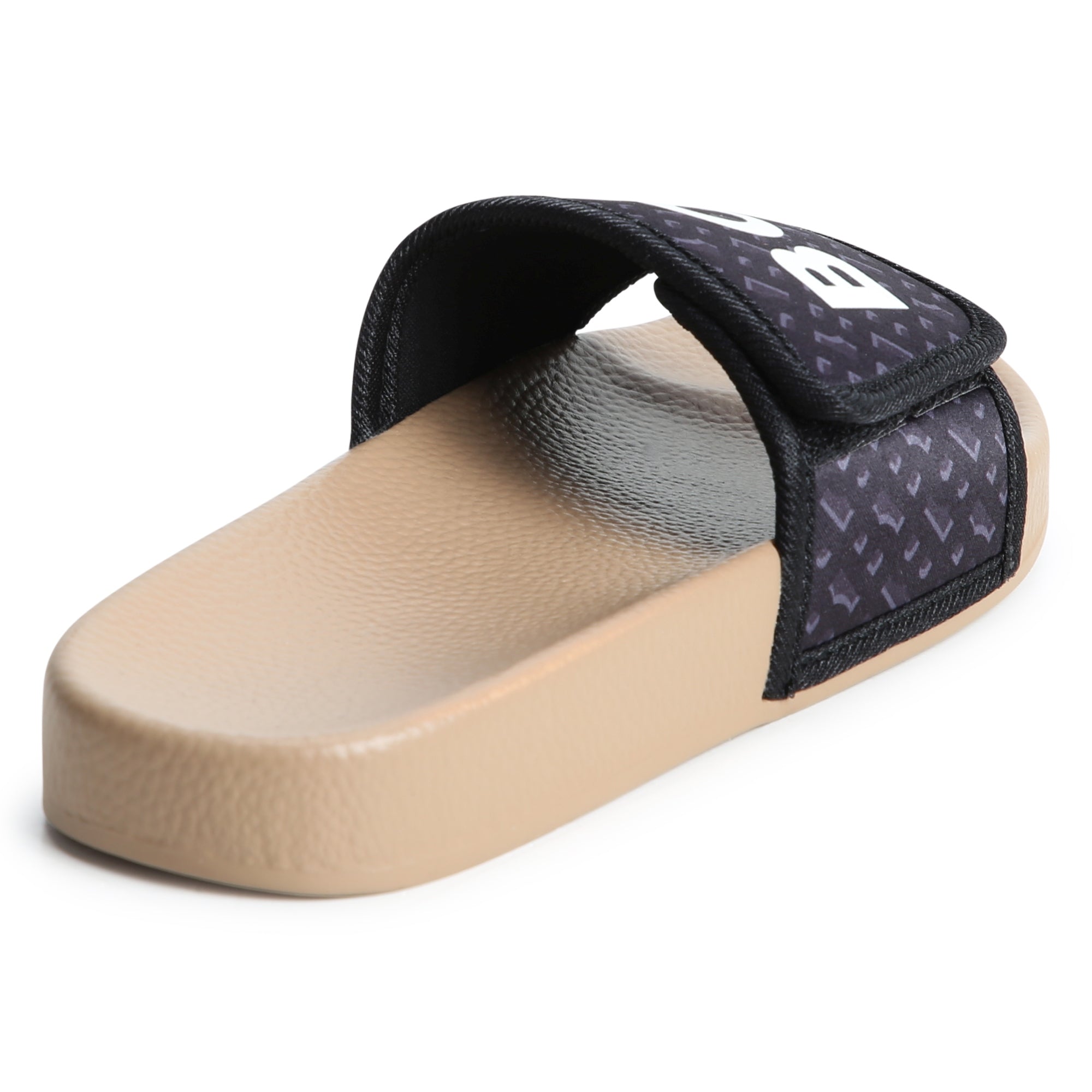 Hugo Boss Aqua Slides with Monogram and Hook &amp; Loop Closure | Schools Out