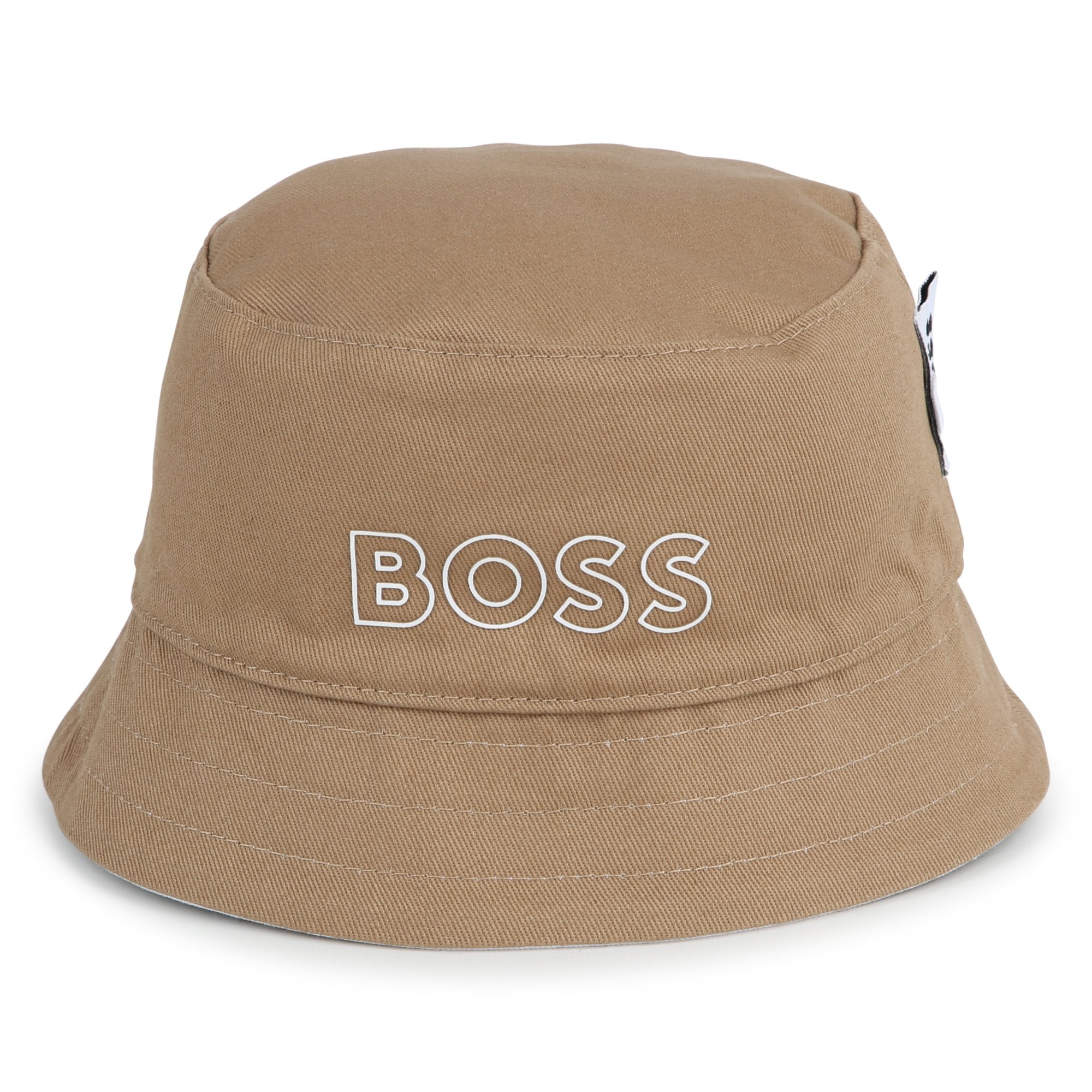 Hugo Boss Reversible Cotton Twill Bucket Hat with Tricolor Stripes | Schools Out