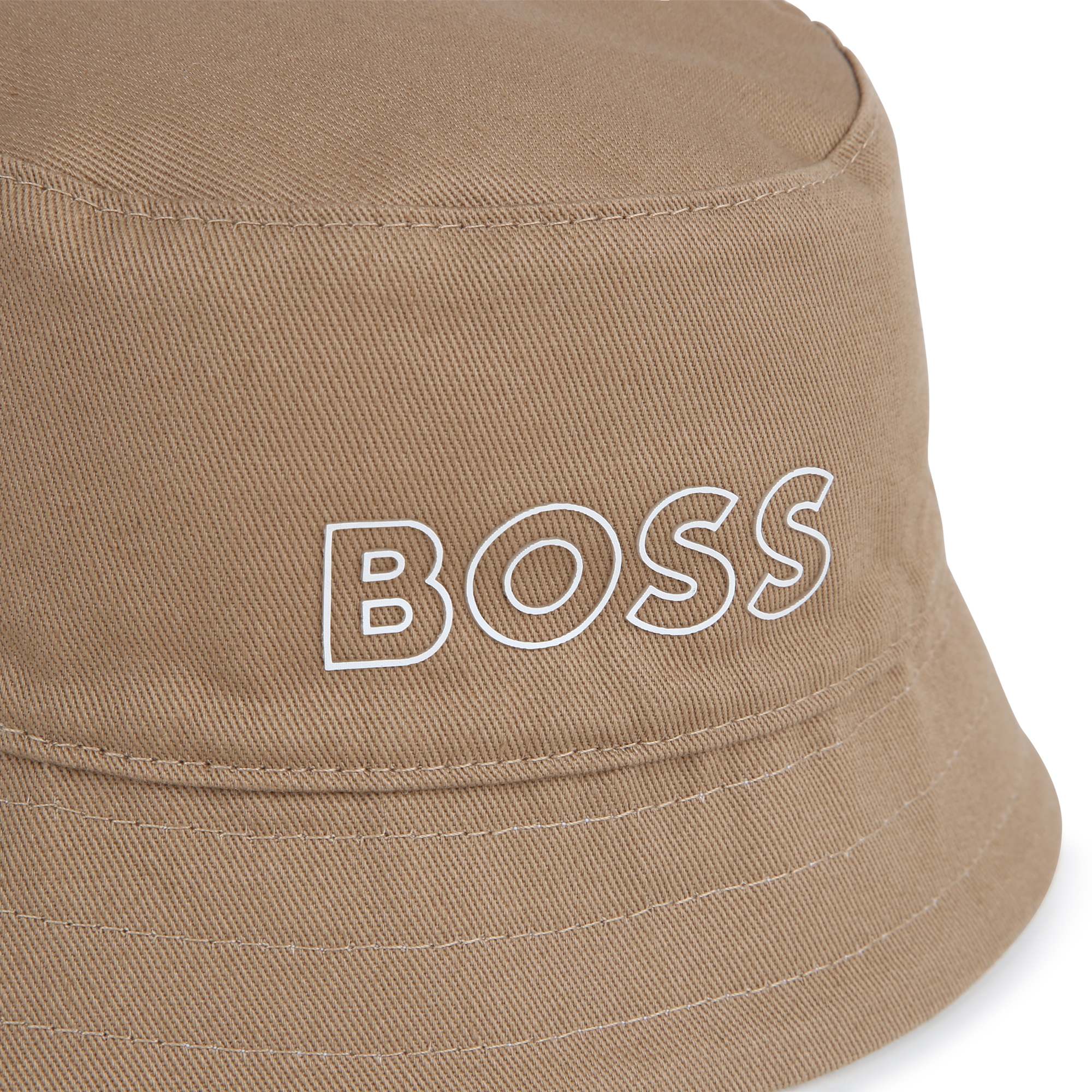 Hugo Boss Reversible Cotton Twill Bucket Hat with Tricolor Stripes | Schools Out