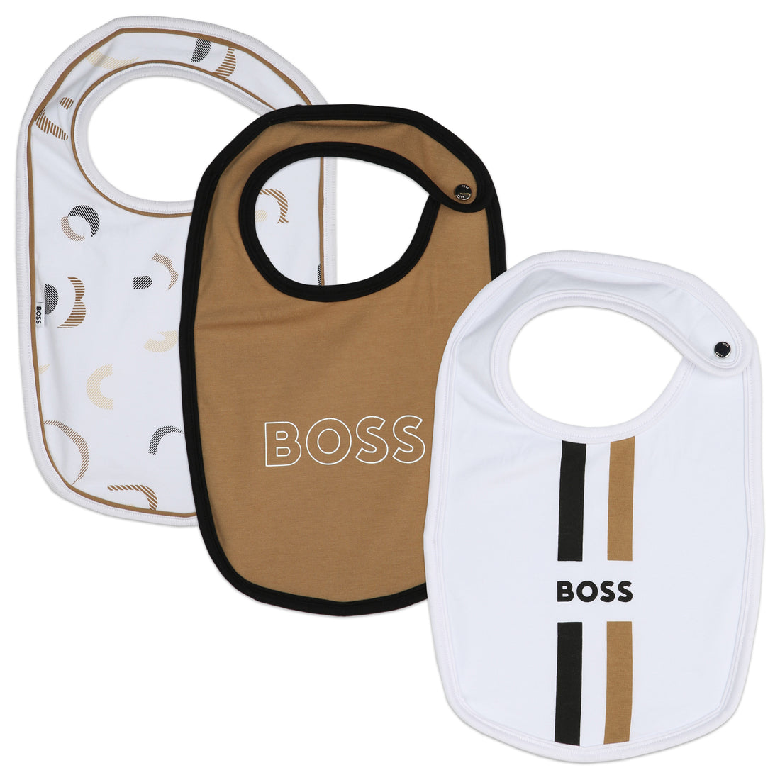 Hugo Boss Set of 3 Bibs with Printed Illustration in Cotton Jersey | Schools Out