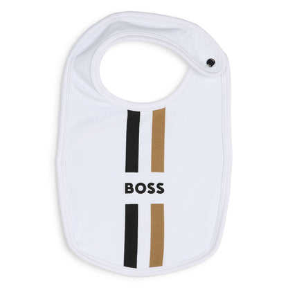 Hugo Boss Set of 3 Bibs with Printed Illustration in Cotton Jersey | Schools Out