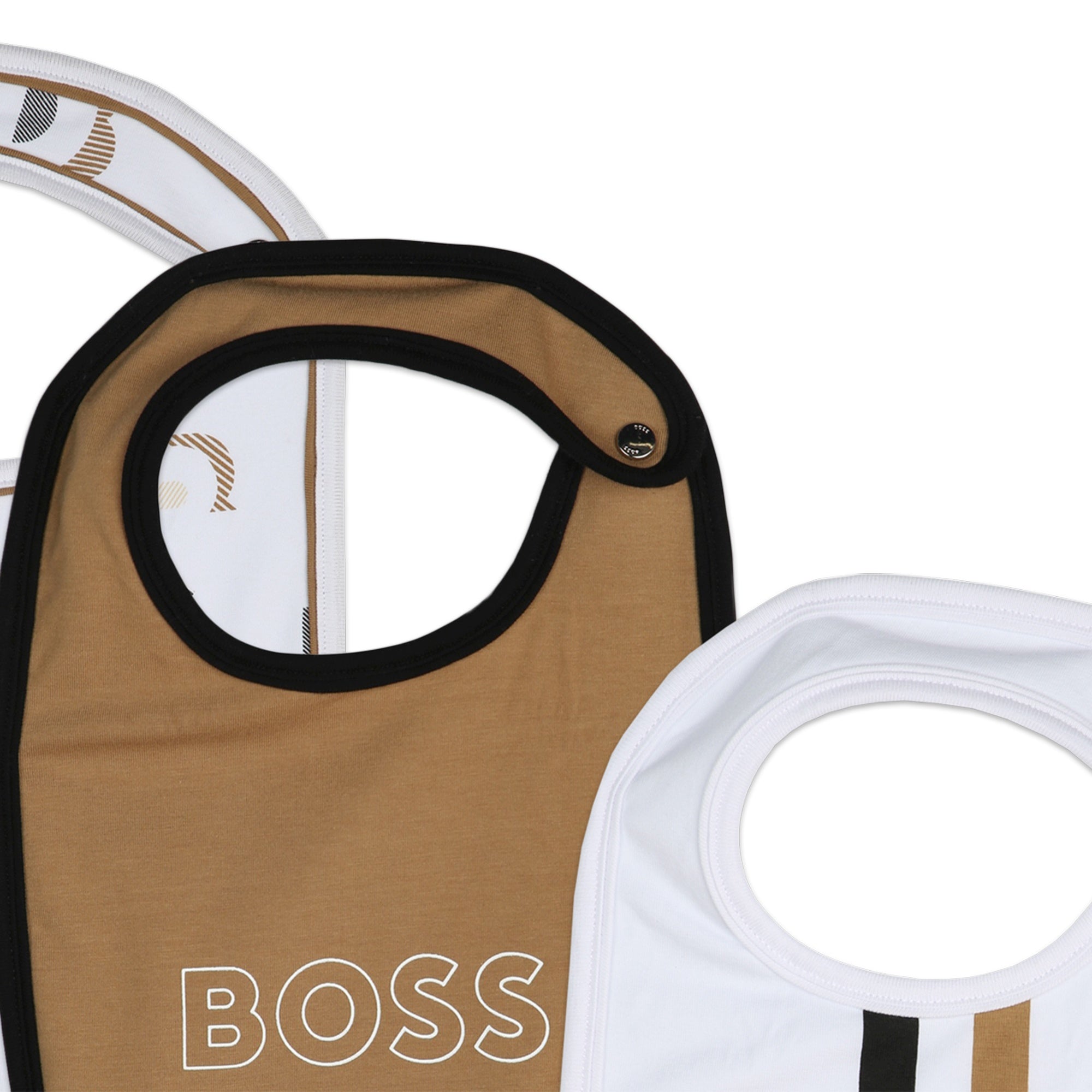 Hugo Boss Set of 3 Bibs with Printed Illustration in Cotton Jersey | Schools Out