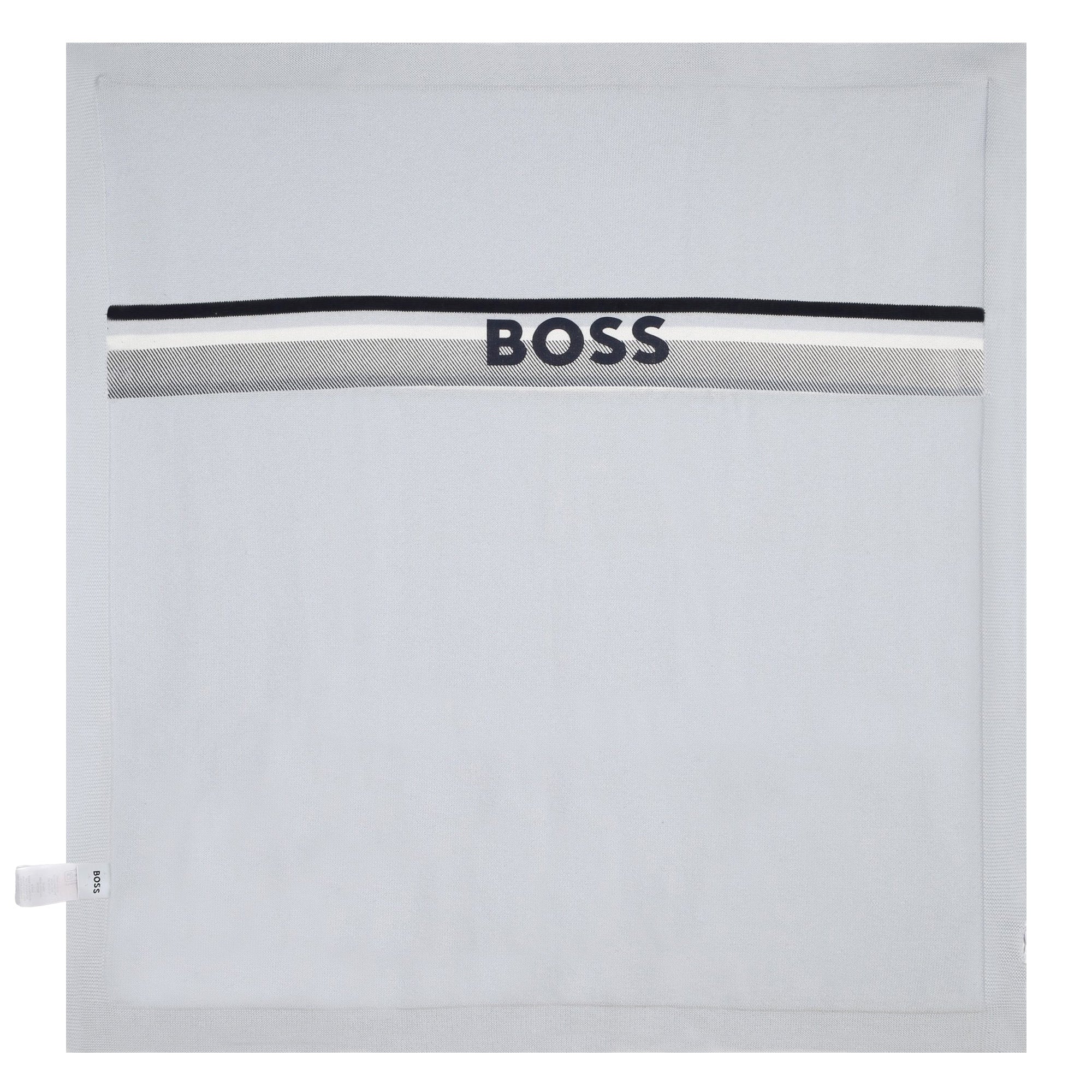 Hugo Boss My First Cotton Knit Blanket with Jacquard Branded Print | Schools Out