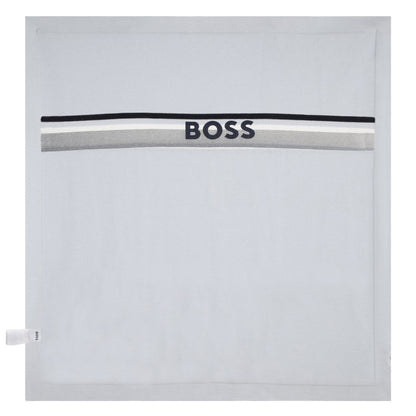 Hugo Boss My First Cotton Knit Blanket with Jacquard Branded Print | Schools Out