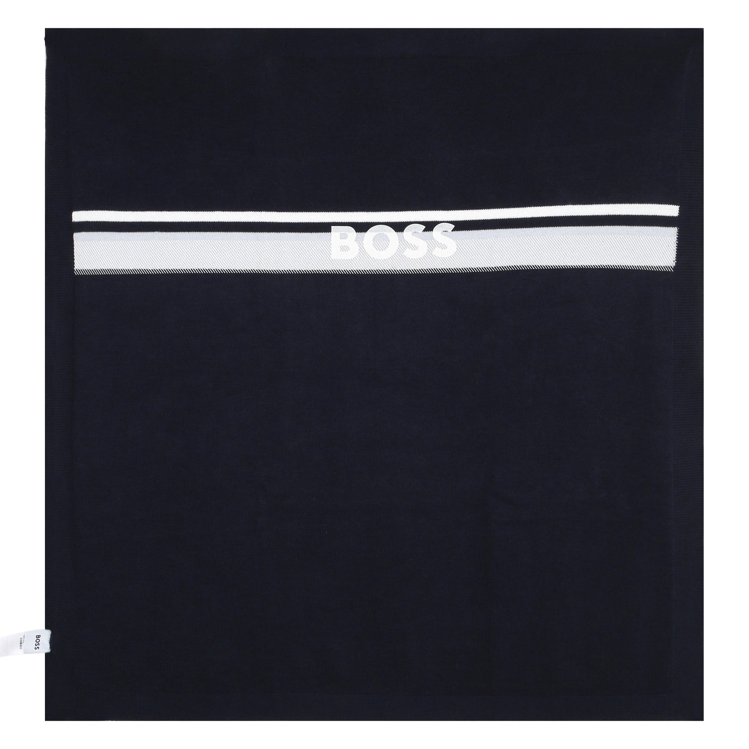 Hugo Boss My First Cotton Knit Blanket with Jacquard Branded Print | Schools Out