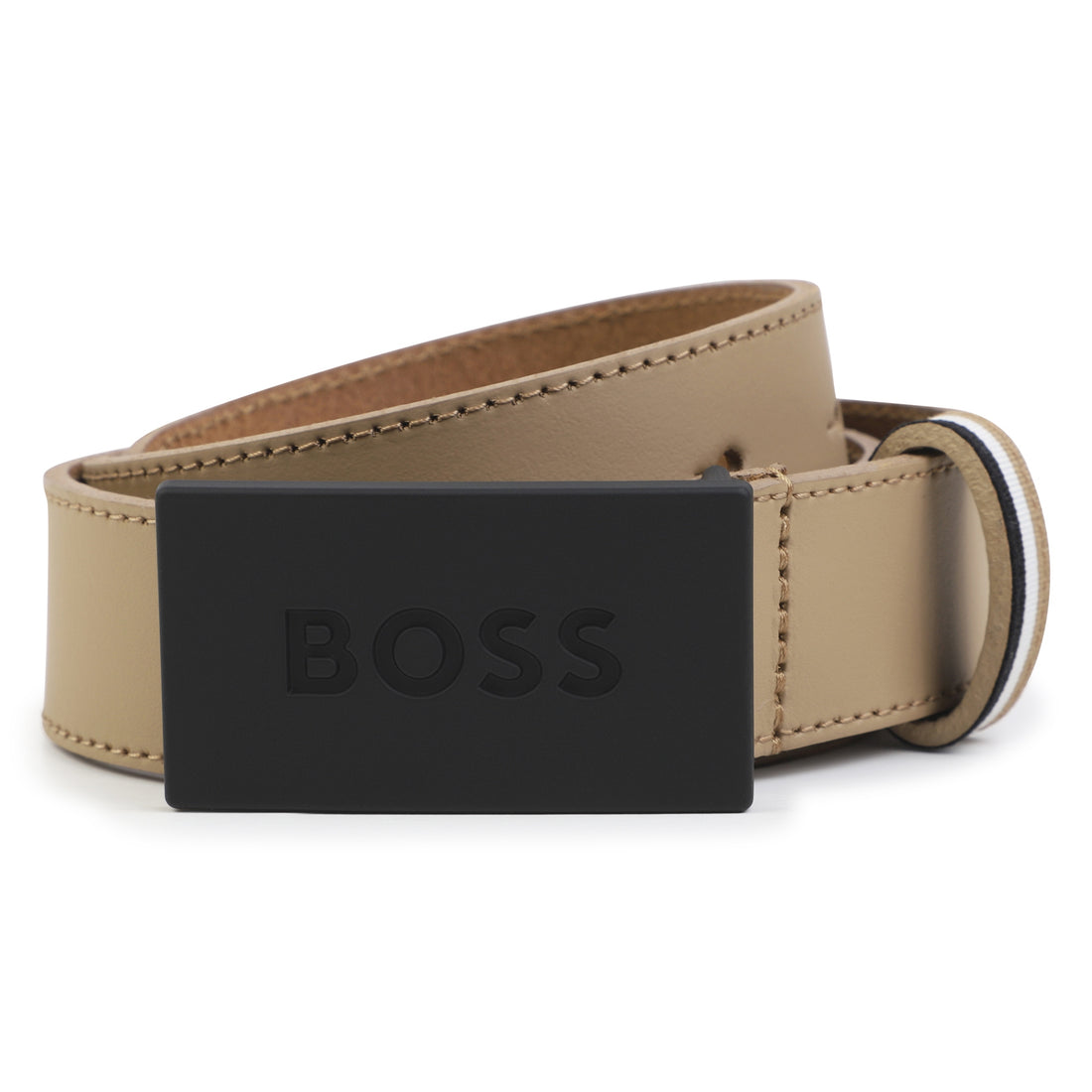 Hugo Boss Cow Leather Belt with Embossed Metal Buckle | Schools Out