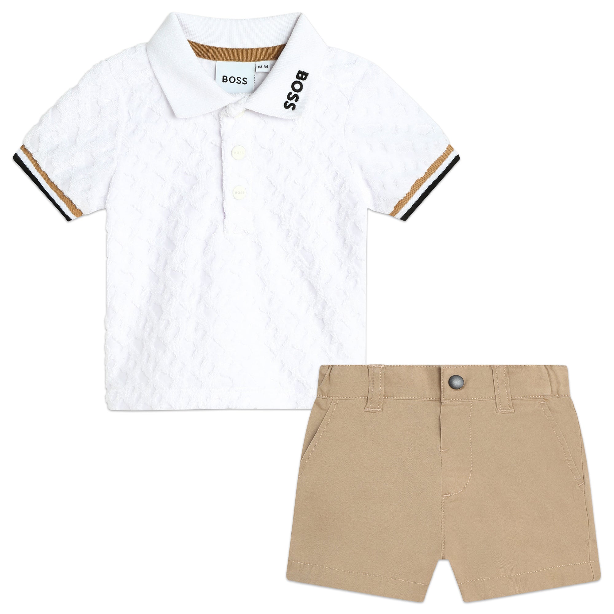 Hugo Boss Monogram Polo and Twill Shorts Set | Schools Out