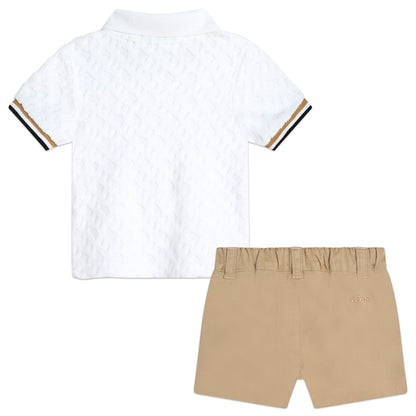 Hugo Boss Monogram Polo and Twill Shorts Set | Schools Out