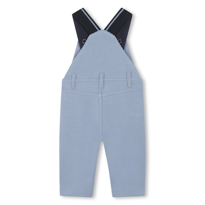 Medium Grey Dungarees with Adjustable Striped Straps