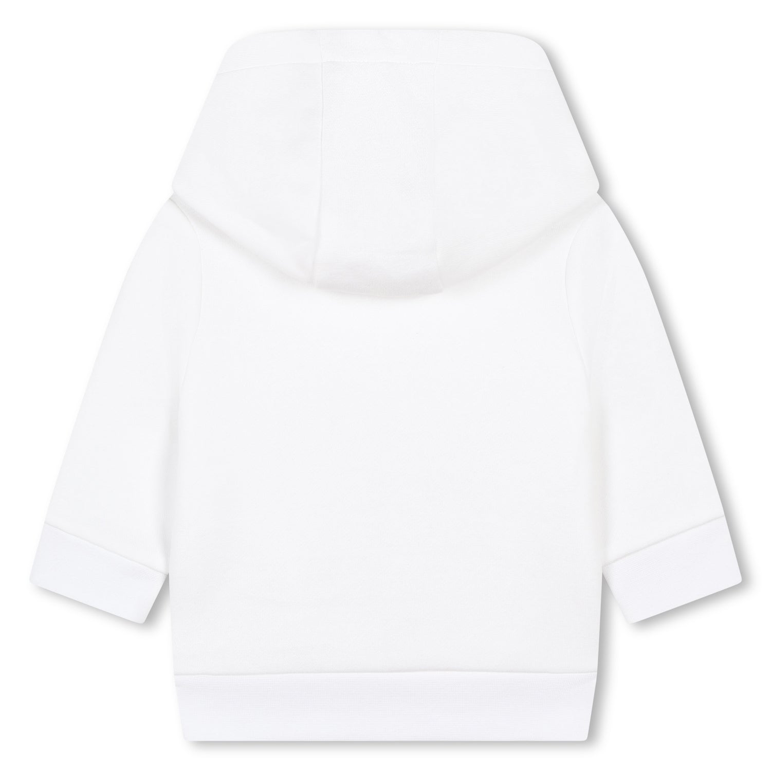 White Hooded Sweatshirt with Embroidery