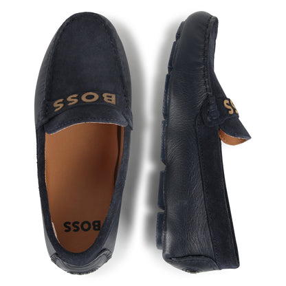 Navy Suede Loafers