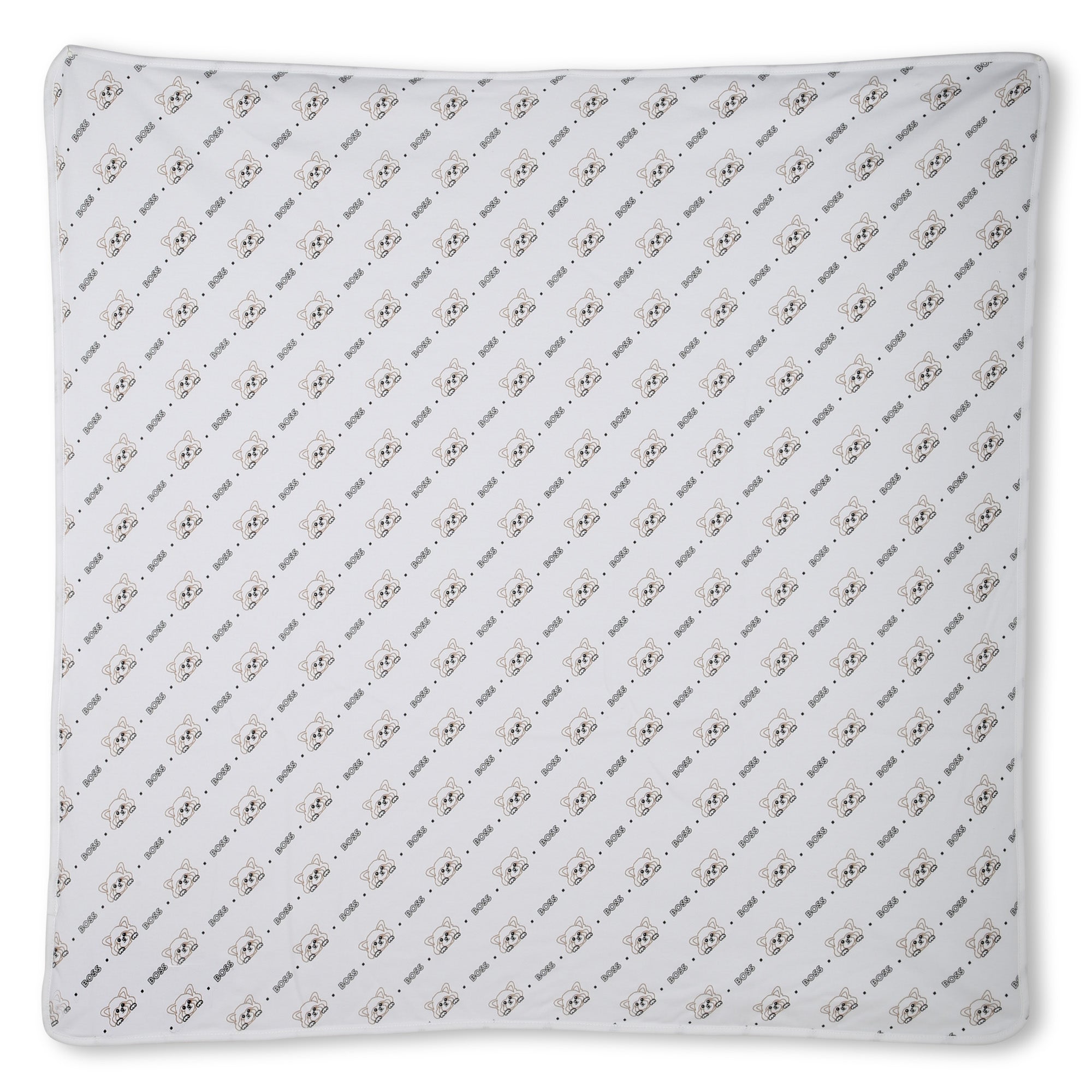 Organic Cotton Baby Blanket with Embroidered and Jacquard Details