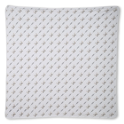 Organic Cotton Baby Blanket with Embroidered and Jacquard Details