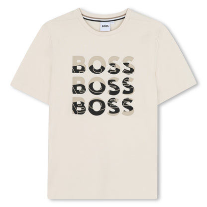 Hugo Boss Short-Sleeved Tee with Multilogo Design