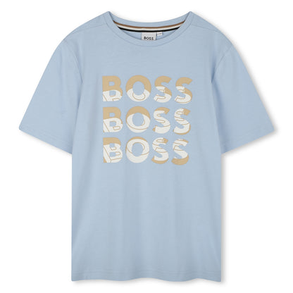 Hugo Boss Short-Sleeved Tee with Multilogo Design