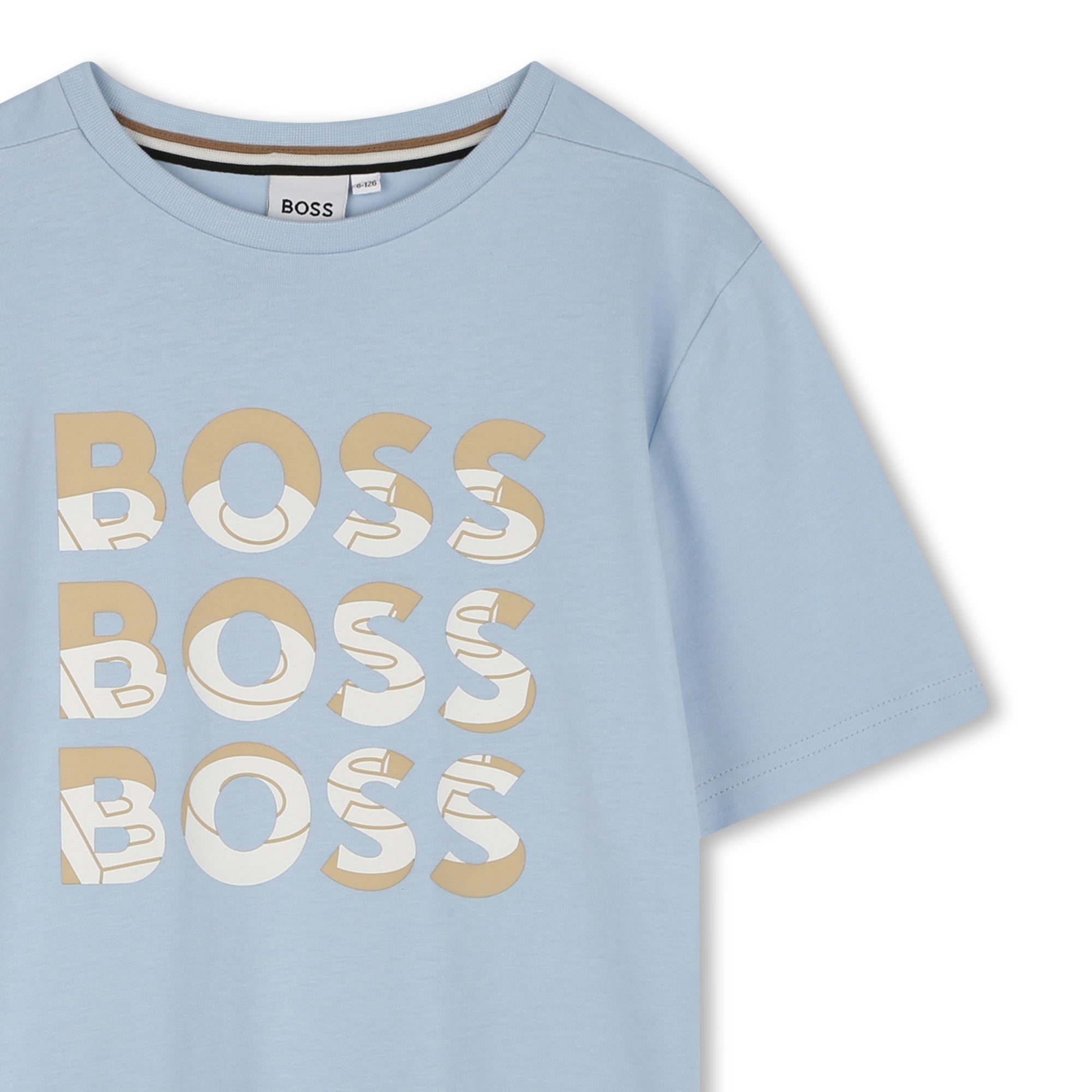 Hugo Boss Short-Sleeved Tee with Multilogo Design