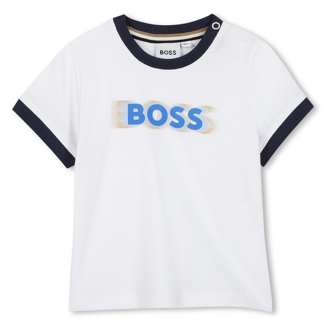 Short Sleeves T-Shirt with Shoulder Snap Fastening