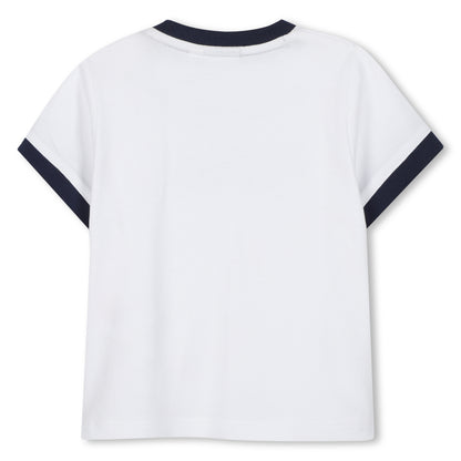 Short Sleeves Tee-Shirt with Shoulder Snap Fastening