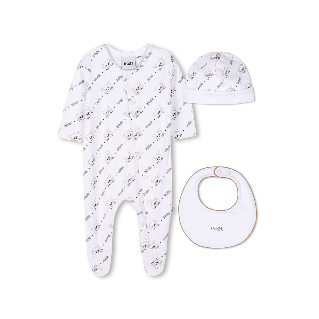 Baby Sleepsuit, Hat & Bib Set