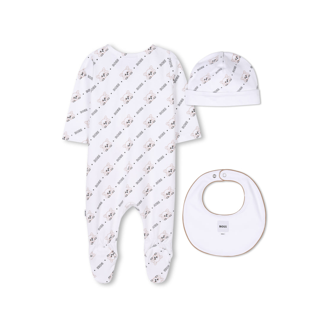 Baby Sleepsuit, Hat & Bib Set