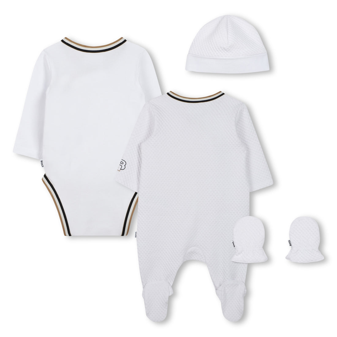 Organic Cotton Baby Pyjama Gift Set with Hat and Mittens