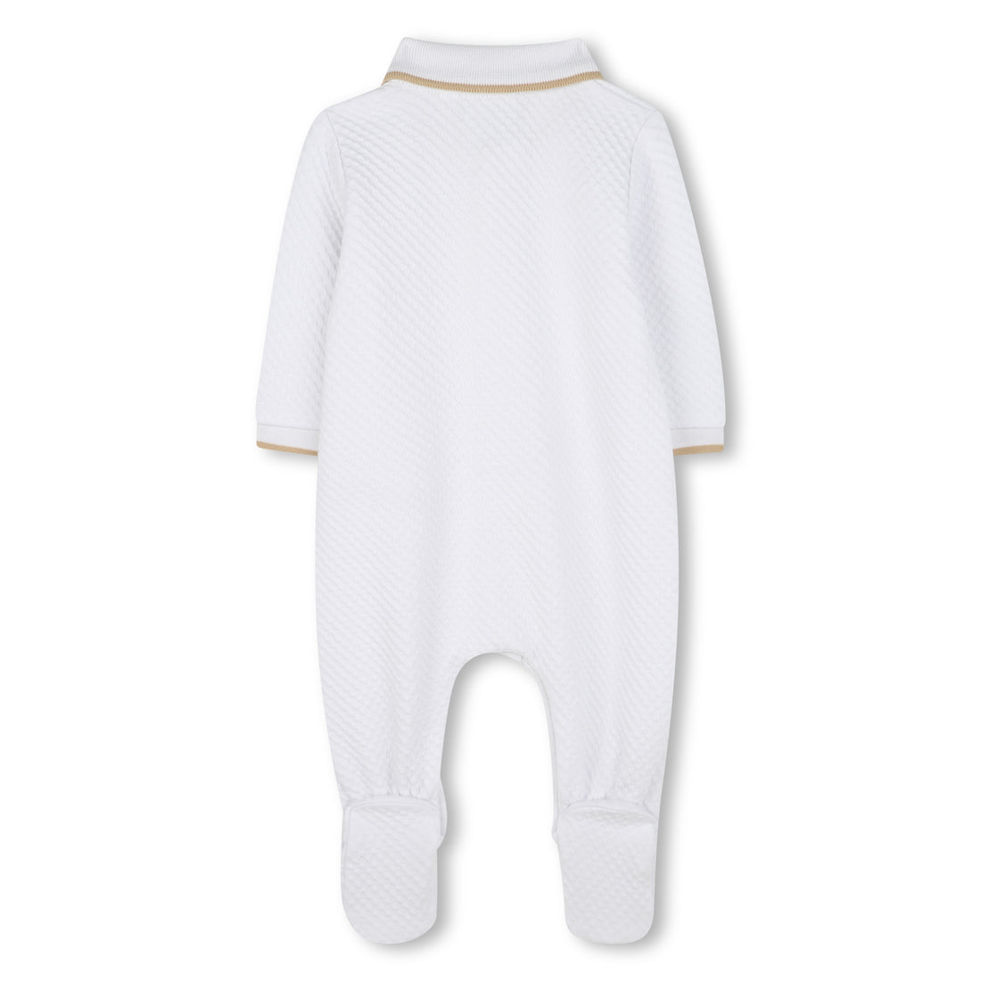 Organic Cotton Baby Pyjamas with Striped Polo Collar